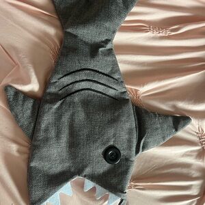 Gray Shark Shaped Christmas Stocking